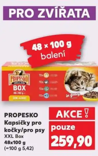 Kaufland PROPESKO Kapsičky pro kočky/pro psy nabídka