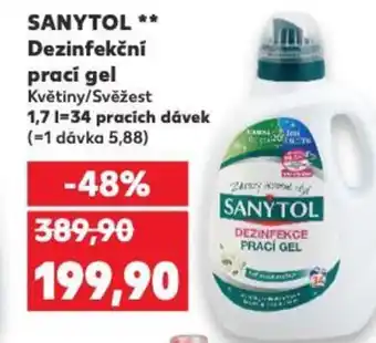 Kaufland SANYTOL Dezinfekční prací gel nabídka