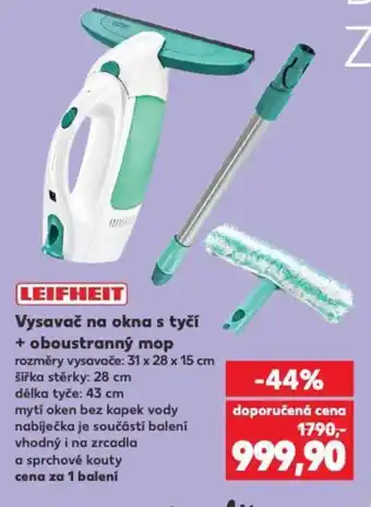 Kaufland Vysavač na okna s tyčí + oboustranný mop nabídka