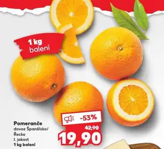 Kaufland Pomeranče nabídka