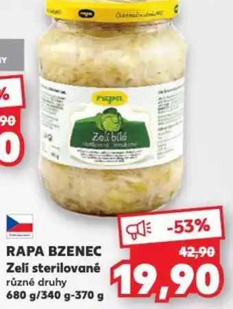 Kaufland RAPA BZENEC Zelí sterilované nabídka