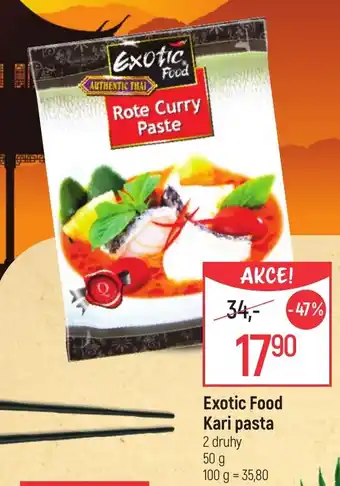 Globus Exotic Food Kari pasta nabídka