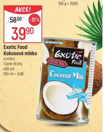 Globus Exotic Food Kokosové mléko nabídka