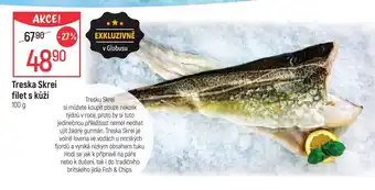 Globus Treska Skrei filet s kůží nabídka
