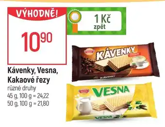 Globus Kávenky, Vesna, Kakaové řezy nabídka