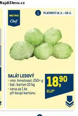 Makro Salát ledový nabídka
