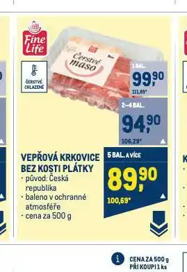 Makro Vepřová krkovice bez kosti nabídka