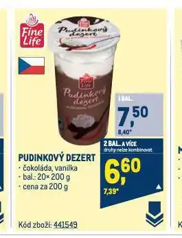 Makro Pudinkový dezert nabídka