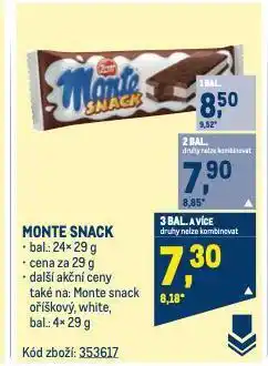Makro Monte snack nabídka