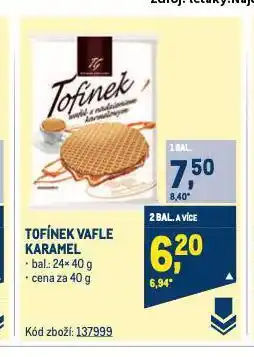 Makro Tofínek vafle karamel nabídka