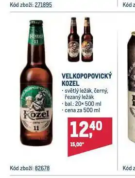 Makro Pivo velkopopovický kozel nabídka