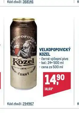 Makro Pivo velkopopovický kozel nabídka