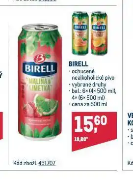 Makro Birell nealkoholické pivo nabídka