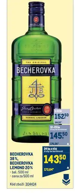Makro Becherovka nabídka