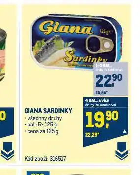 Makro Giana sardinky nabídka