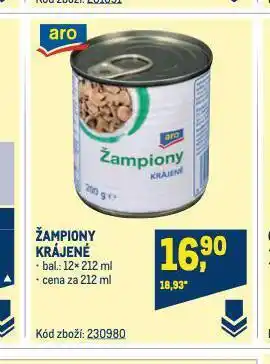 Makro Žampiony krájené nabídka