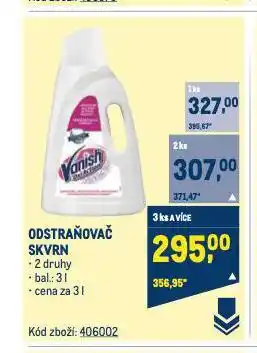 Makro Vanish odstraňovač skvrn nabídka