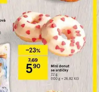 Tesco Mini donut se srdíčky nabídka