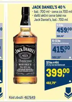 Makro Jack daniel's nabídka