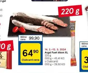 Tesco Argal fuet ébon xl nabídka
