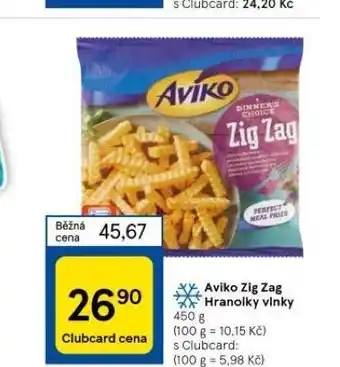Tesco Aviko zig zag hranolky vlnky nabídka