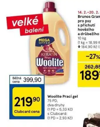 Tesco Woolite prací gel nabídka