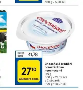 Tesco Choceňské tradiční pomazánkové nabídka