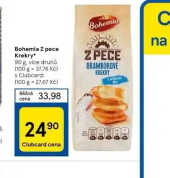 Tesco Bohemia z pece krekry nabídka