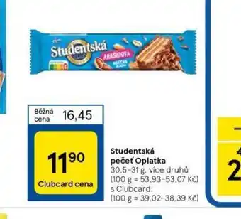 Tesco Studentská pečeť oplatka nabídka