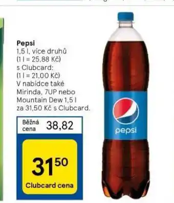 Tesco Pepsi, mirinda, 7up, mountain dew nabídka