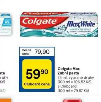 Tesco Colgate max zubní pasta nabídka