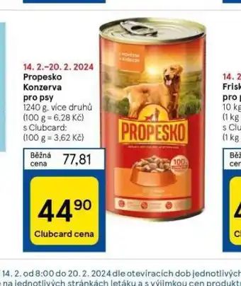 Tesco Propesko konzerva pro psy nabídka