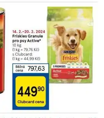 Tesco Friskies granule pro psy nabídka