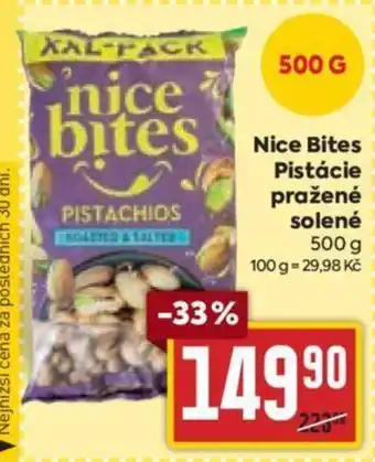 Billa Nice Bites Pistácie pražené solené nabídka