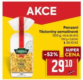 Billa Panzani Těstoviny semolinové nabídka