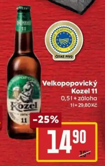 Billa Velkopopovický Kozel 11 nabídka
