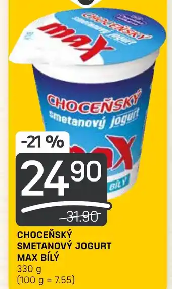 Flop CHOCEŇSKÝ SMETANOVÝ JOGURT MAX BÍLÝ nabídka