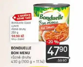 Flop BONDUELLE BON MENU nabídka