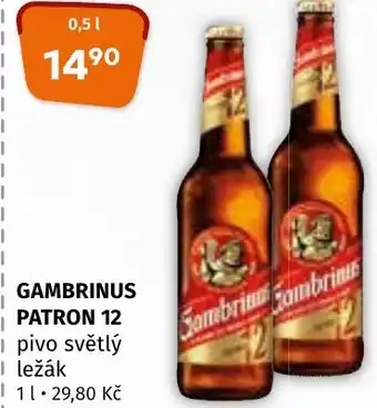 Terno GAMBRINUS PATRON 12 0.5L nabídka