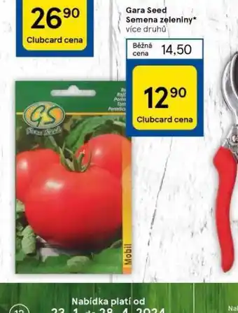 Tesco Gara seed semena zeleniny nabídka