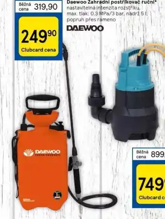 Tesco Daewoo zahradní postřikovač ruční nabídka