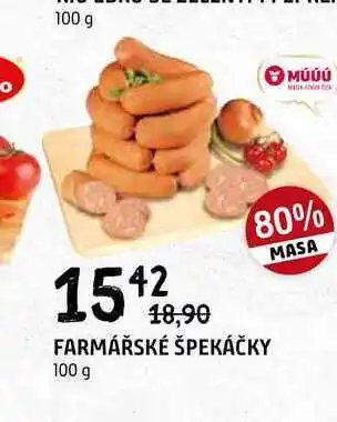 Terno FARMÁŘSKÉ ŠPEKÁČKY 100 g nabídka