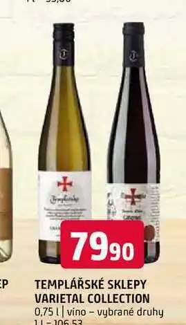 Terno TEMPLÁŘSKÉ SKLEPY VARIETAL COLLECTION 0,75 l nabídka
