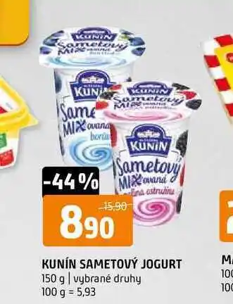 KUNÍN SAMETOVÝ JOGURT 150 g