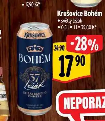 Albert Krušovice Bohém 0,5 l nabídka