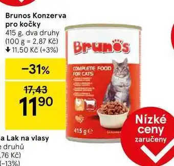 Tesco Brunos Konzerva pro kočky nabídka