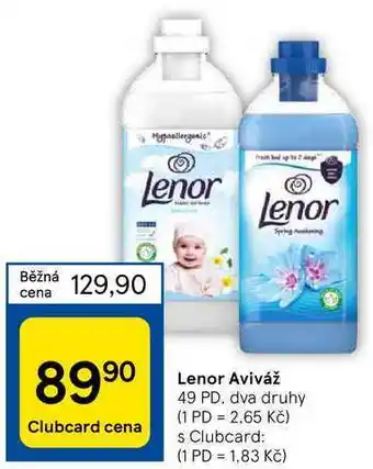 Tesco Lenor Aviváž nabídka