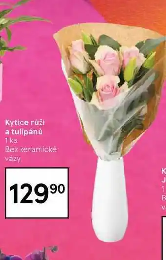 Tesco Kytice růží a tulipánů nabídka
