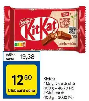 Tesco KitKat nabídka