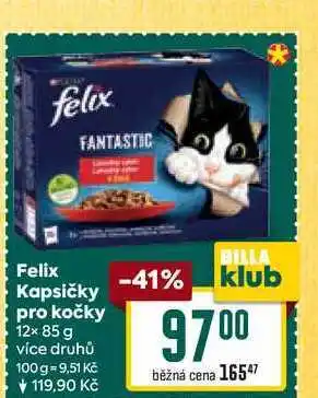 Billa Felix Kapsičky pro kočky 12x 85 g nabídka